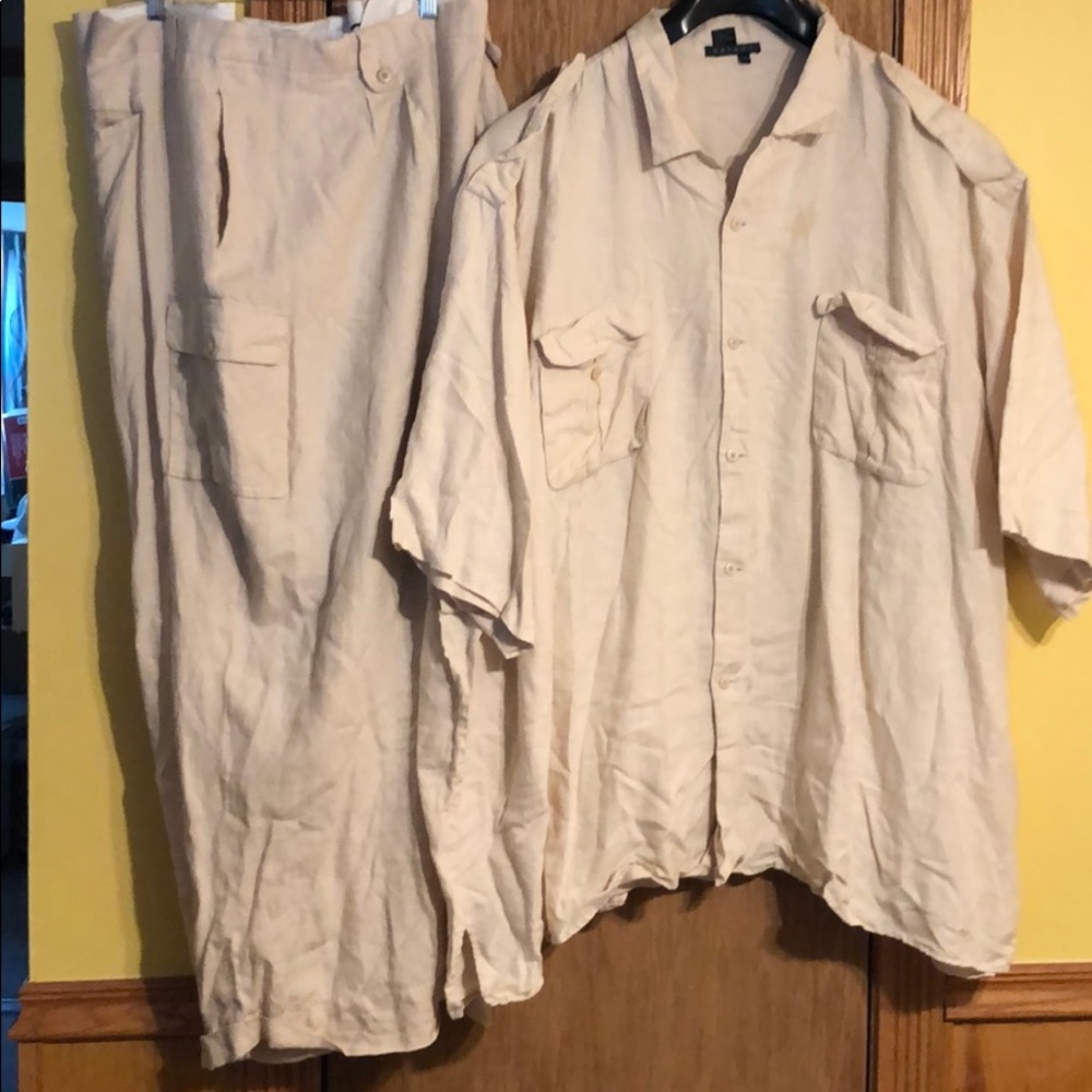 Cream Linen Suit